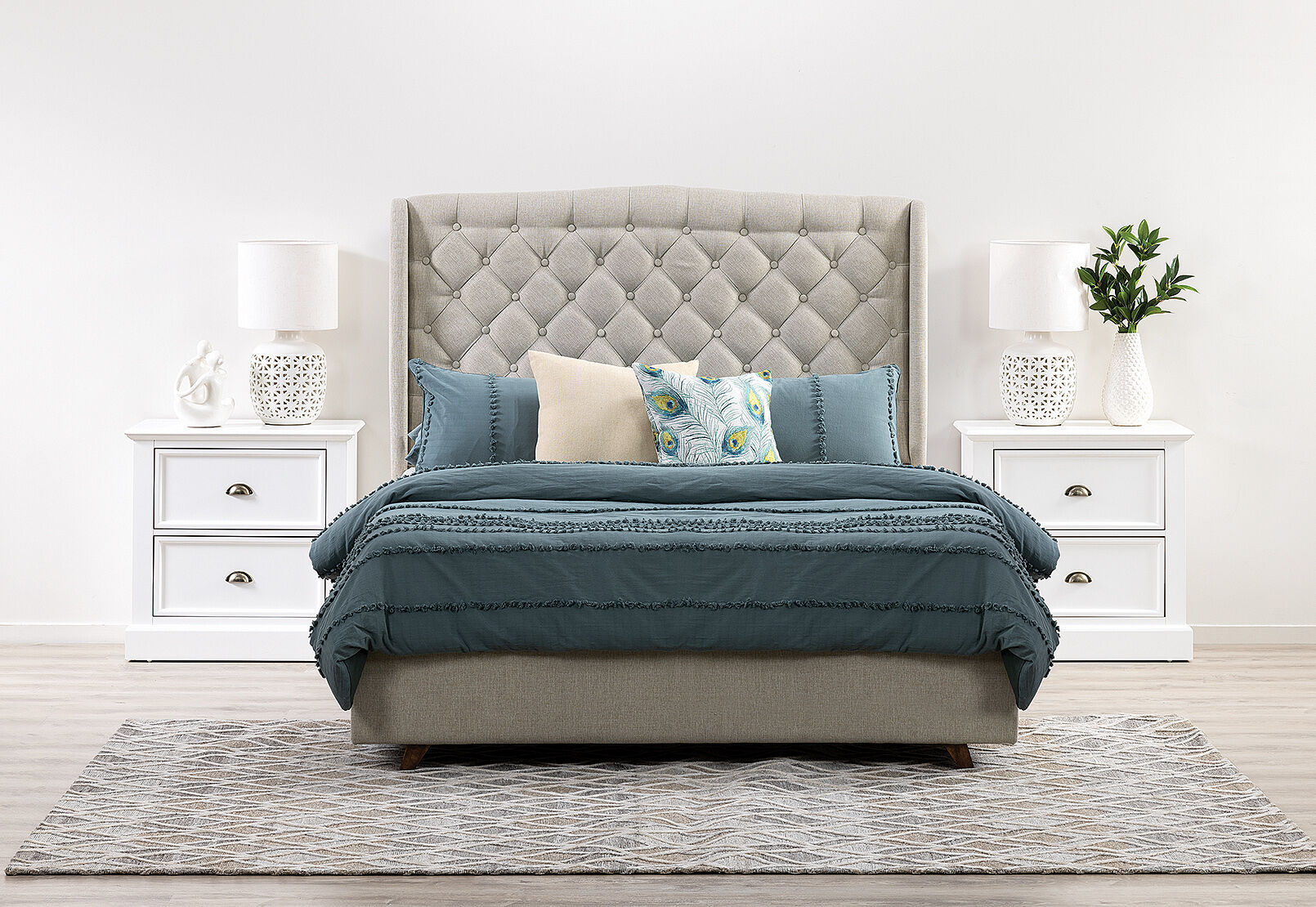 ARAGON 3 PIECE KING BEDROOM SUITE WHITE