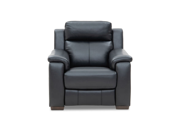 CAPELLO LEATHER ELECTRIC RECLINER BLACK