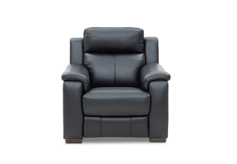 CAPELLO LEATHER ELECTRIC RECLINER BLACK