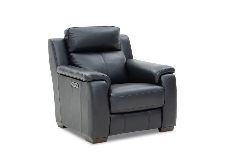 CAPELLO LEATHER ELECTRIC RECLINER BLACK