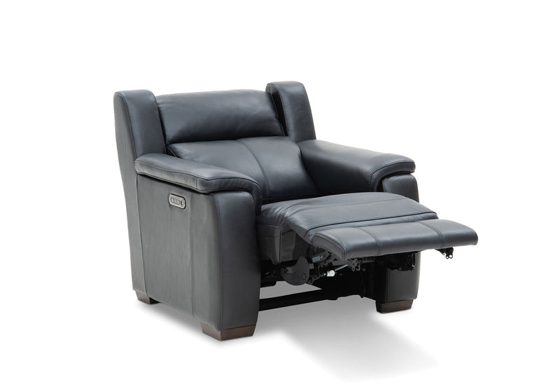 CAPELLO LEATHER ELECTRIC RECLINER BLACK