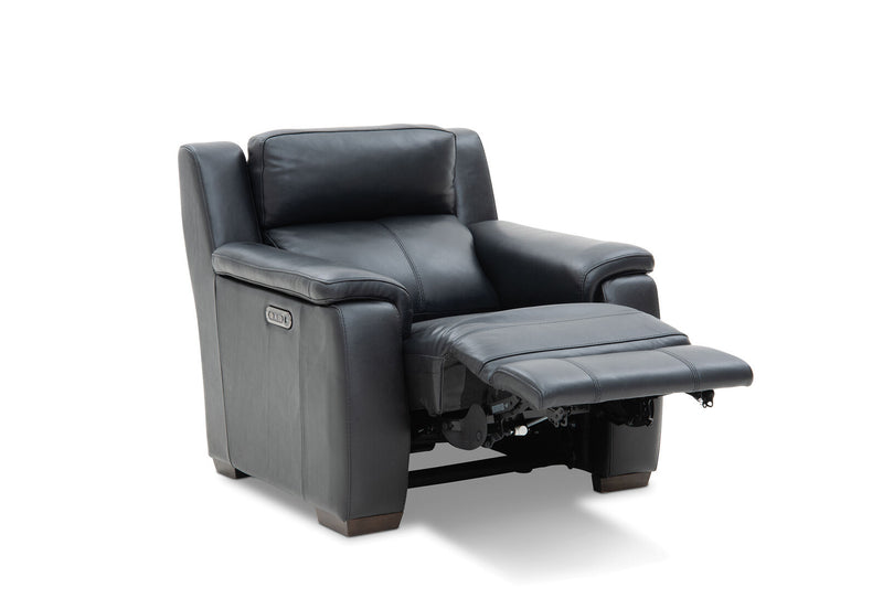 CAPELLO LEATHER ELECTRIC RECLINER BLACK