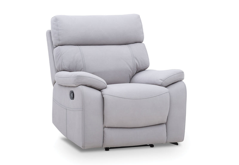 ALFRED FABRIC RECLINER LIGHT GREY