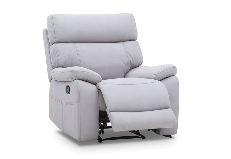 ALFRED FABRIC RECLINER LIGHT GREY