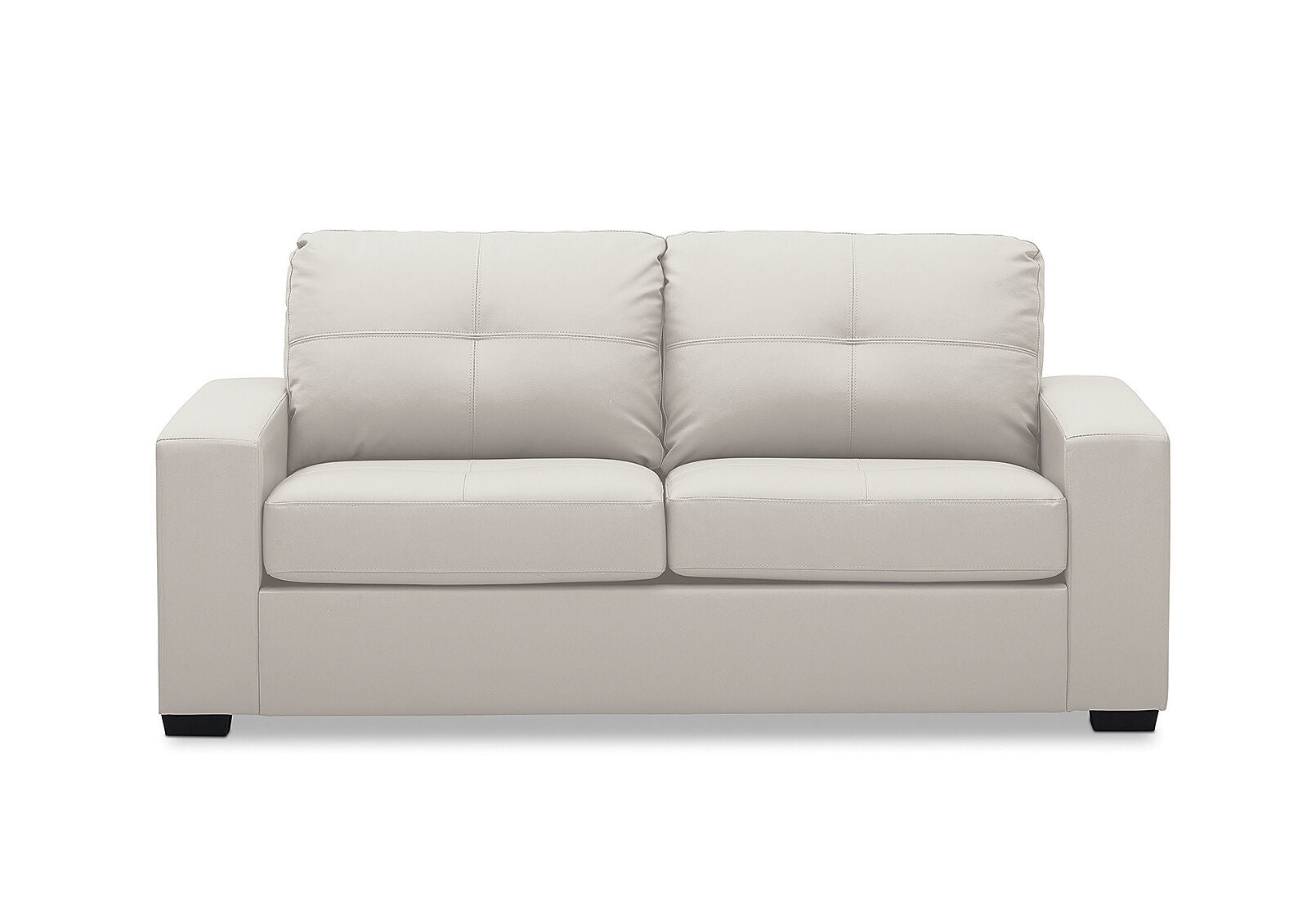 DIAMOND LEATHER-LOOK 2.5 SEATER SOFA BED BEIGE