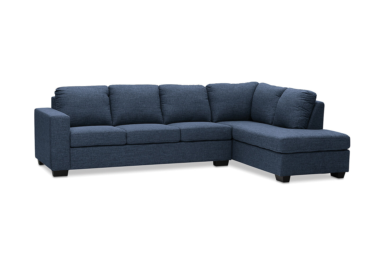 BONZA FABRIC CORNER LOUNGE WITH RHF CHAISE NAVY