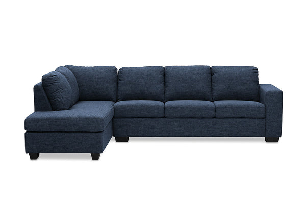 BONZA FABRIC CORNER LOUNGE WITH LHF CHAISE NAVY