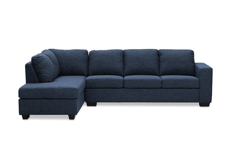 BONZA FABRIC CORNER LOUNGE WITH LHF CHAISE NAVY