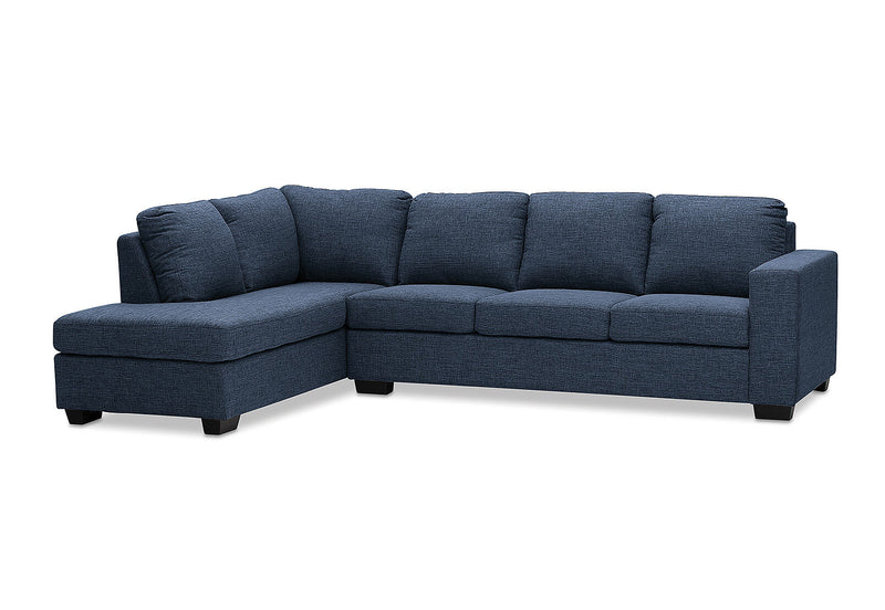 BONZA FABRIC CORNER LOUNGE WITH LHF CHAISE NAVY