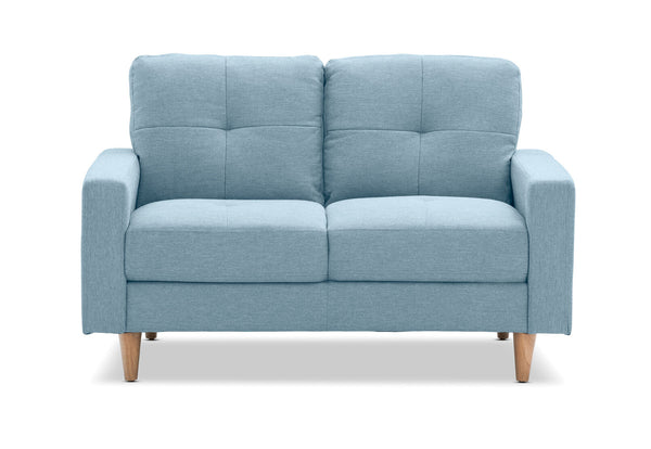 KELLER FABRIC 2 SEATER BIANCO LIGHT BLUE