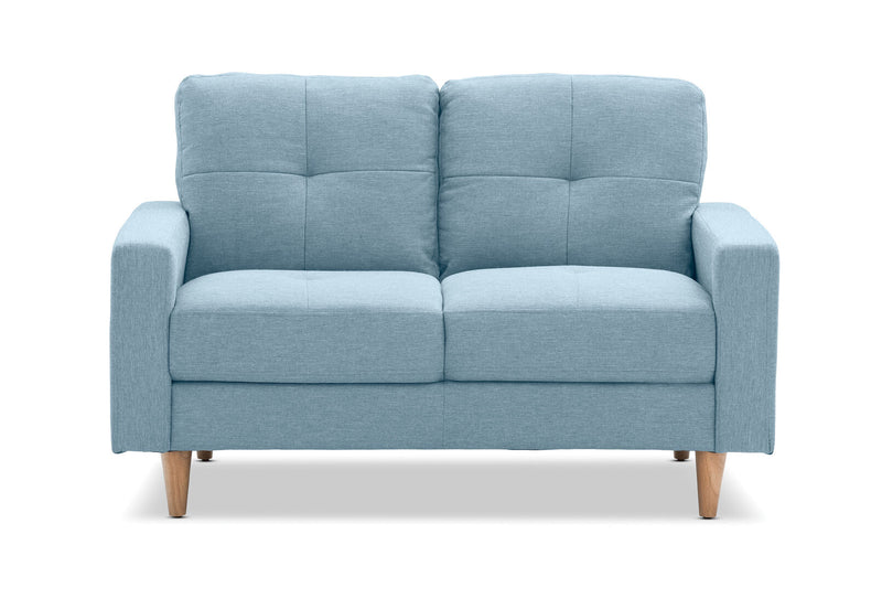 KELLER FABRIC 2 SEATER BIANCO LIGHT BLUE