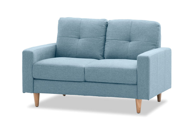 KELLER FABRIC 2 SEATER BIANCO LIGHT BLUE