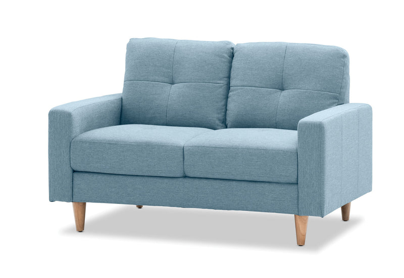 KELLER FABRIC 2 SEATER BIANCO LIGHT BLUE