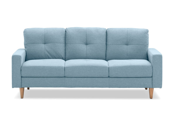 KELLER FABRIC 3 SEATER BIANCO LIGHT BLUE