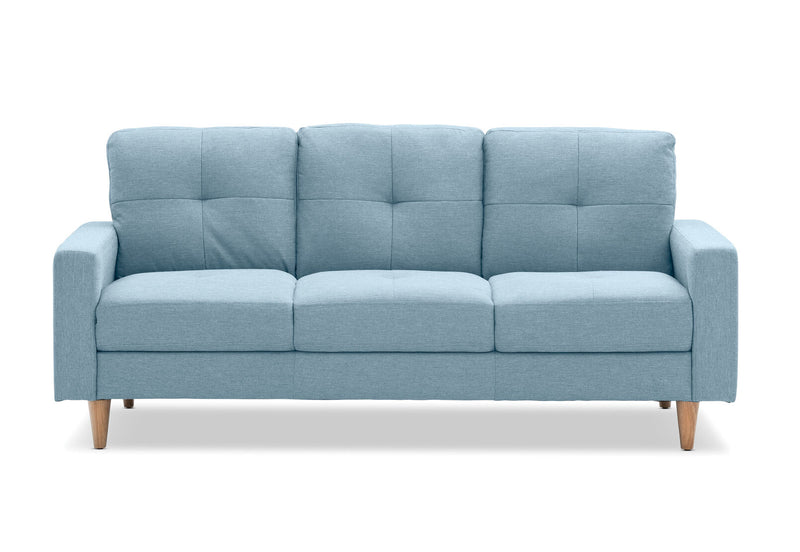 KELLER FABRIC 3 SEATER BIANCO LIGHT BLUE