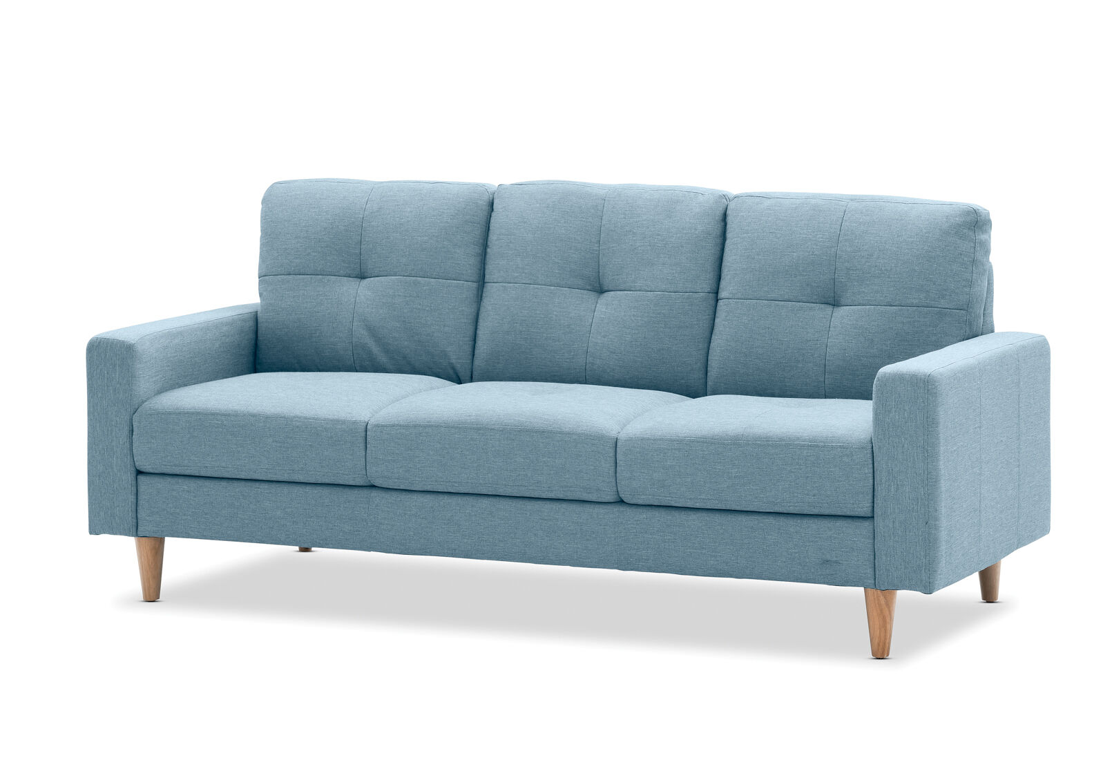 KELLER FABRIC 3 SEATER BIANCO LIGHT BLUE