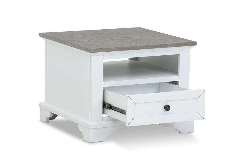 MARSEILLE LAMP TABLE WHITE/GREY