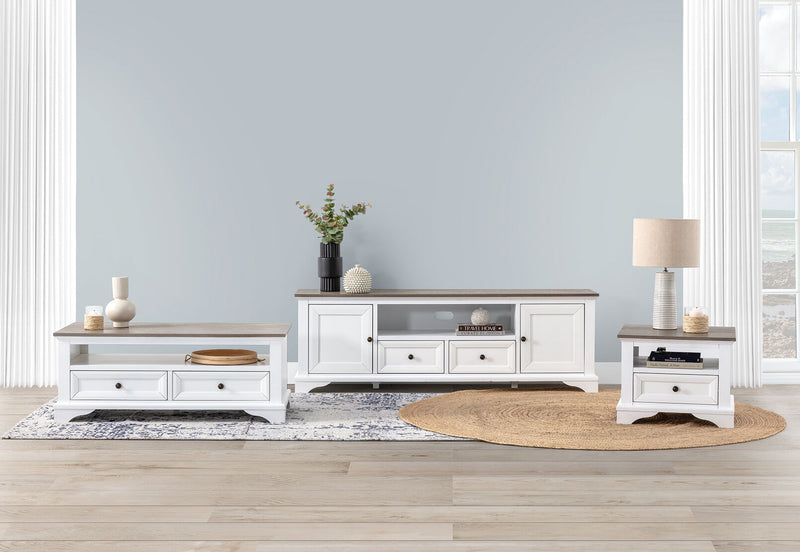 MARSEILLE LAMP TABLE WHITE/GREY