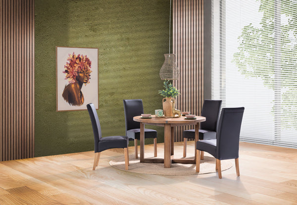 SILVERWOOD MK2 5 PIECE DINING SUITE BLACK