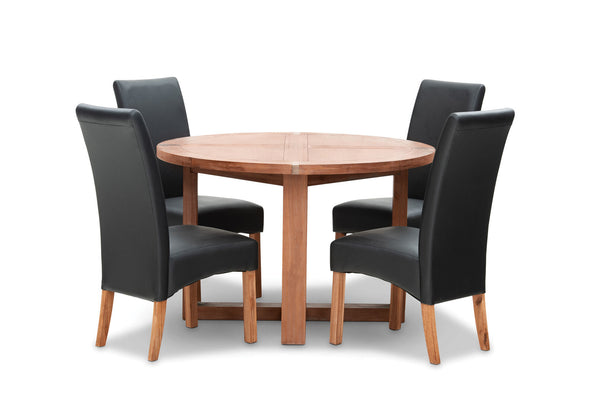SILVERWOOD MK2 5 PIECE DINING SUITE BLACK