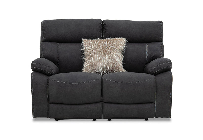 ALFRED FABRIC 2 SEATER WITH INBUILT RECLINERS CHARCOAL