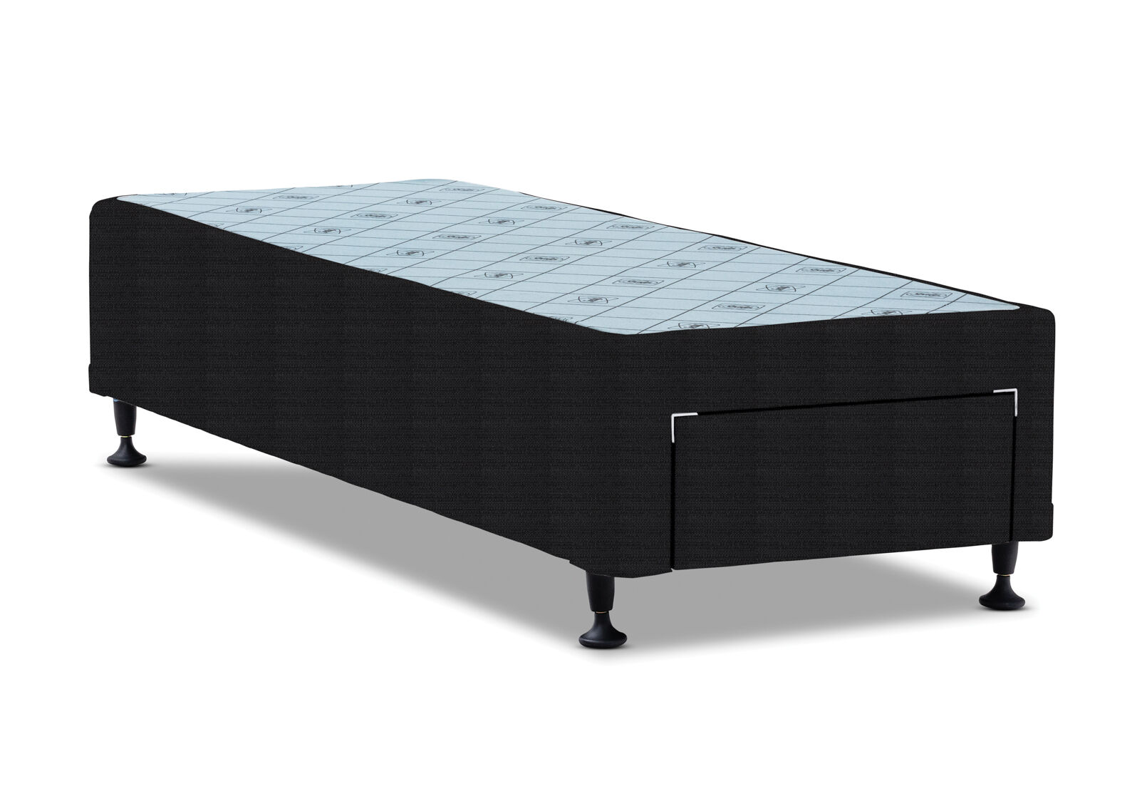 POSTUREPEDIC DRAWER BASE KING SINGLE WITH FRONT DRAWERS (MTO) BLACK