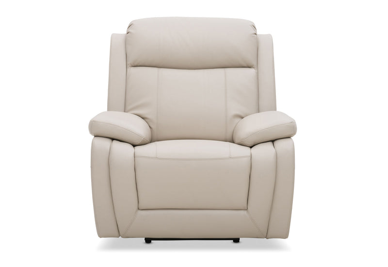 SAN MARCO LEATHER ELECTRIC RECLINER BEIGE