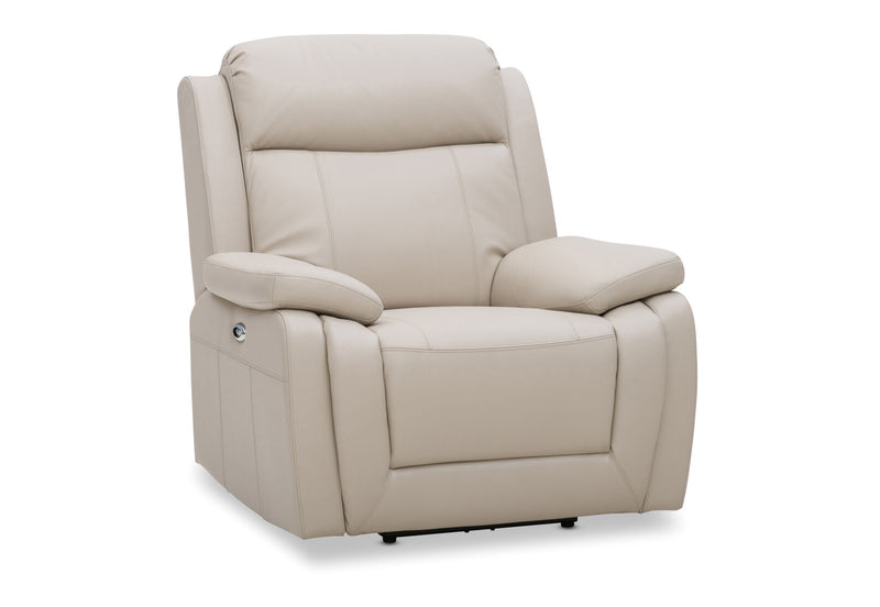 SAN MARCO LEATHER ELECTRIC RECLINER BEIGE