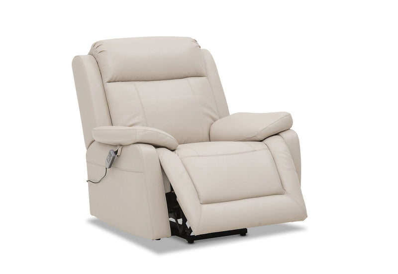 SAN MARCO LEATHER ELECTRIC LIFT CHAIR BEIGE