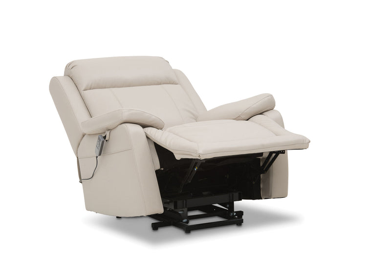 SAN MARCO LEATHER ELECTRIC LIFT CHAIR BEIGE
