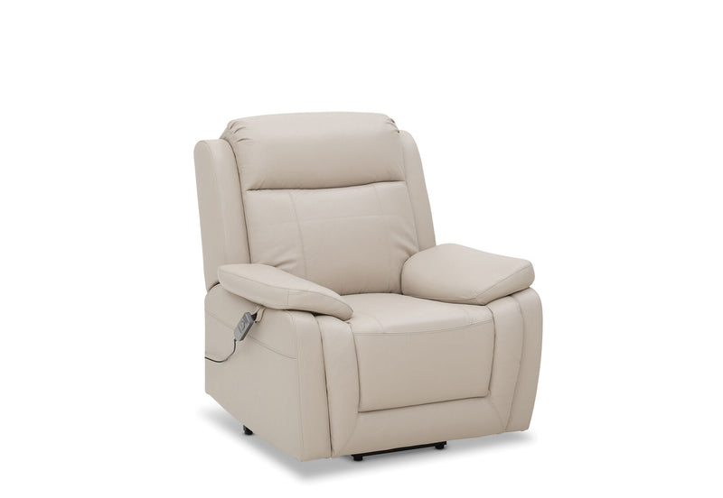 SAN MARCO LEATHER ELECTRIC LIFT CHAIR BEIGE