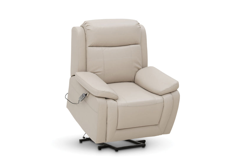 SAN MARCO LEATHER ELECTRIC LIFT CHAIR BEIGE