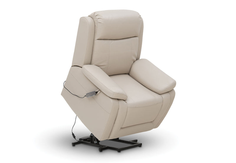 SAN MARCO LEATHER ELECTRIC LIFT CHAIR BEIGE