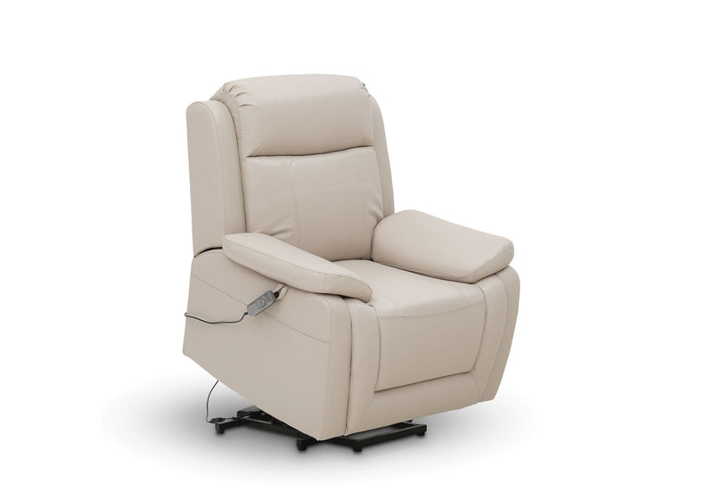 SAN MARCO LEATHER ELECTRIC LIFT CHAIR BEIGE