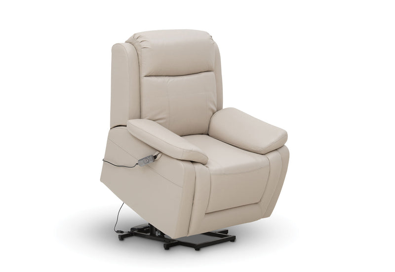 SAN MARCO LEATHER ELECTRIC LIFT CHAIR BEIGE
