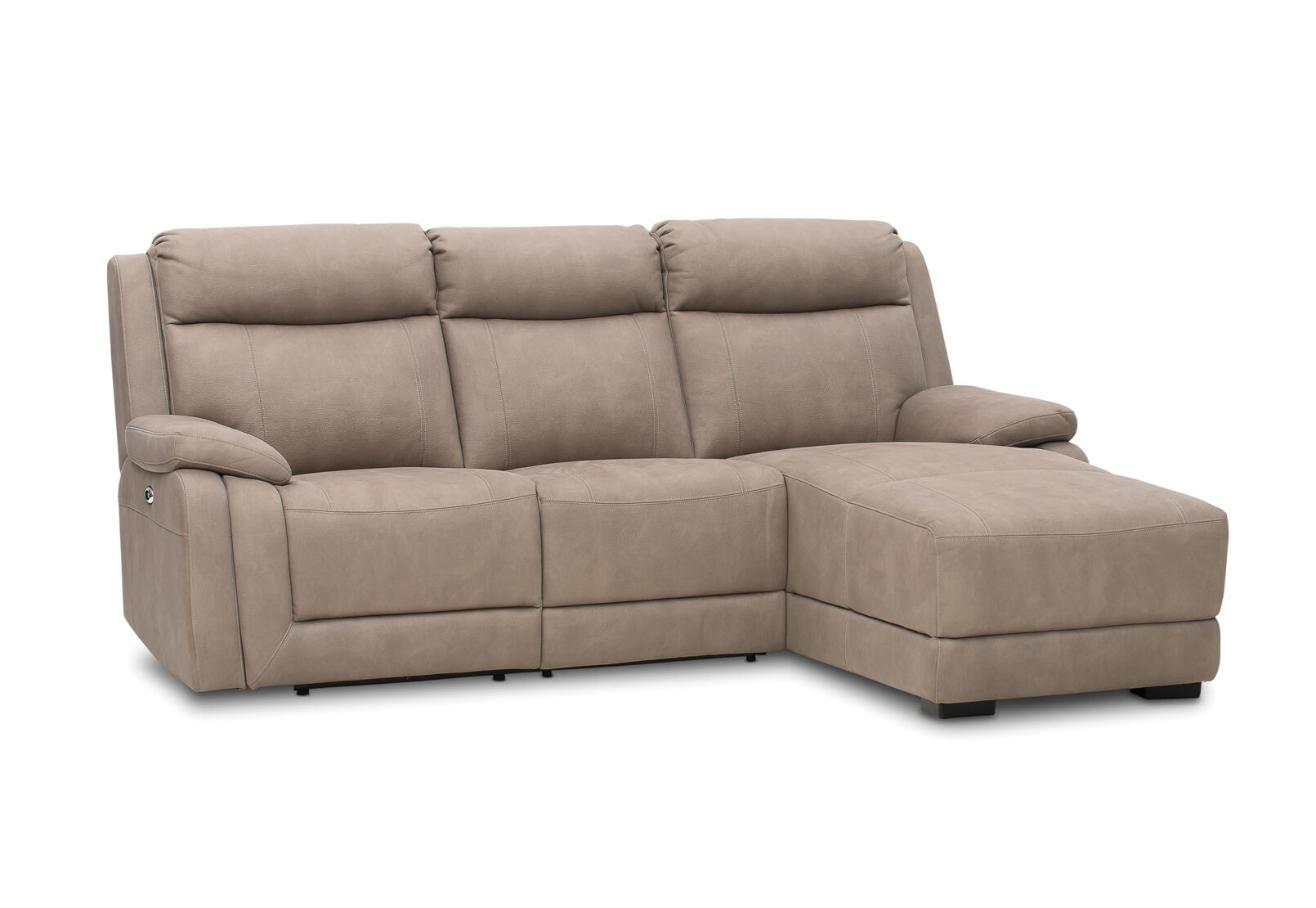 SAN MARCO FABRIC 3 SEATER RIGHT-HAND FACING CHAISE 	STONE