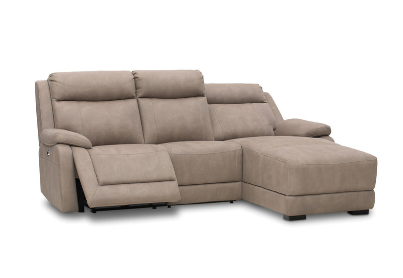 SAN MARCO FABRIC 3 SEATER RIGHT-HAND FACING CHAISE 	STONE