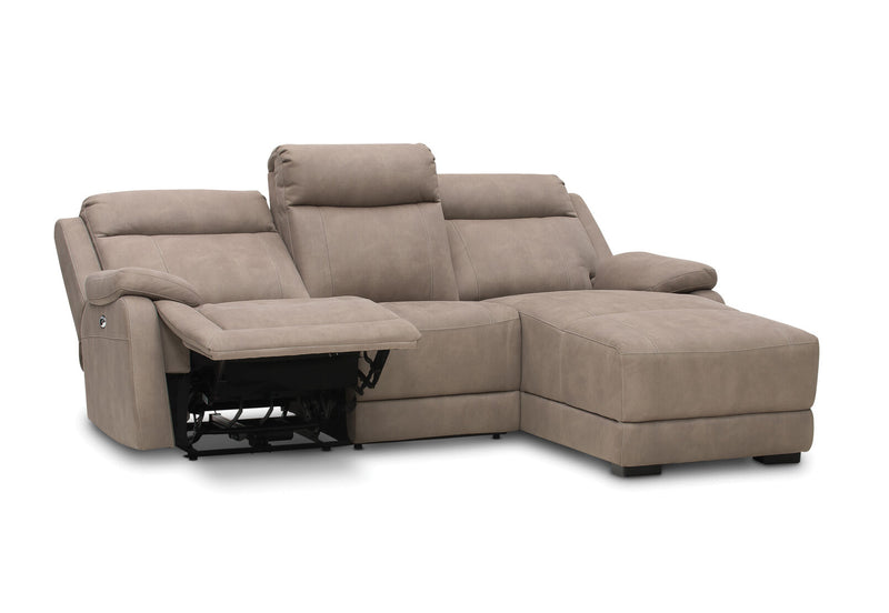 SAN MARCO FABRIC 3 SEATER RIGHT-HAND FACING CHAISE 	STONE