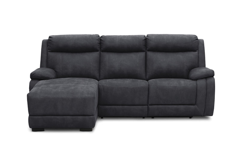 SAN MARCO FABRIC 3 SEATER LEFT-HAND FACING CHAISE 	BLACK