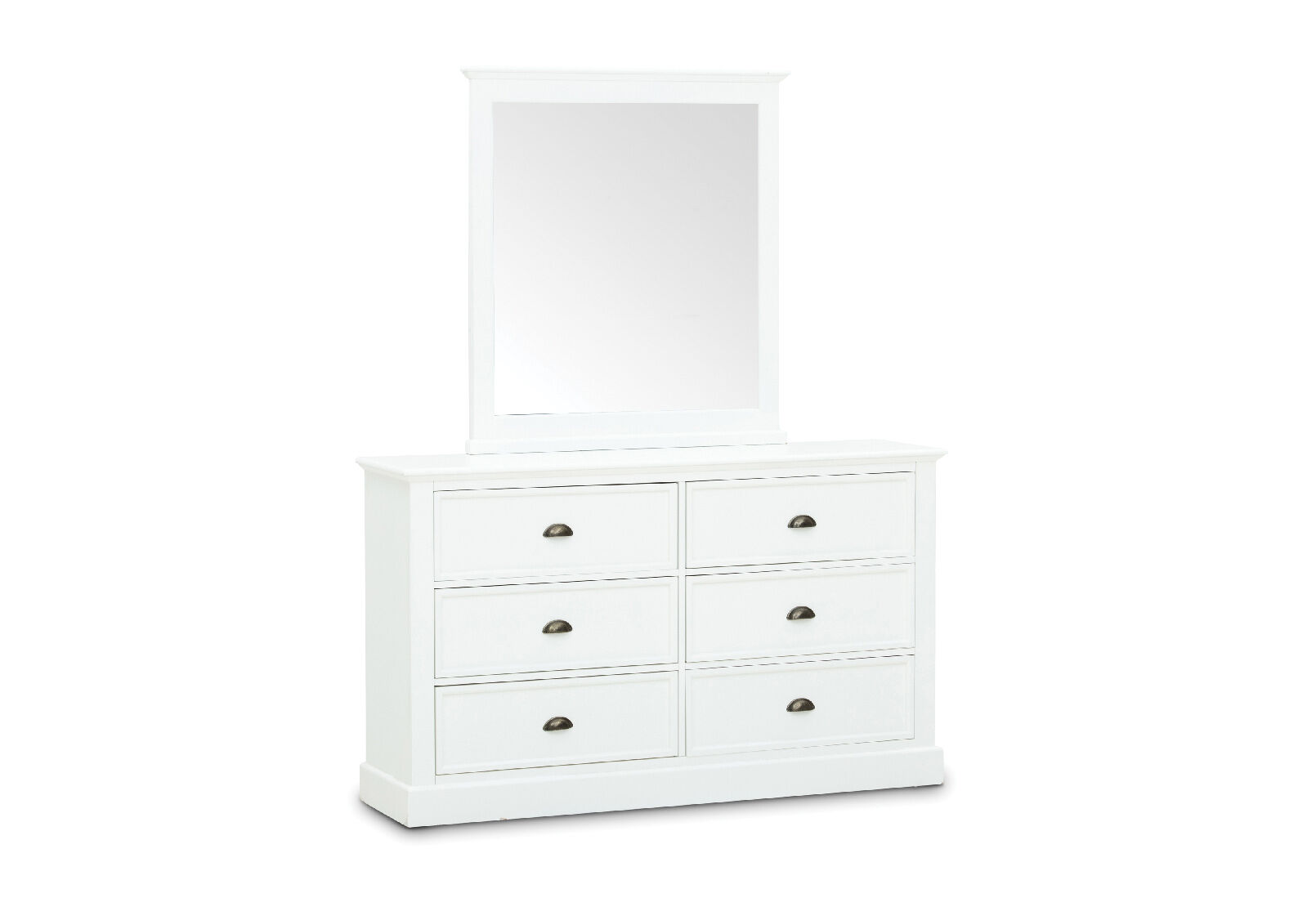 CHRYSTELLE DRESSER WITH MIRROR WHITE