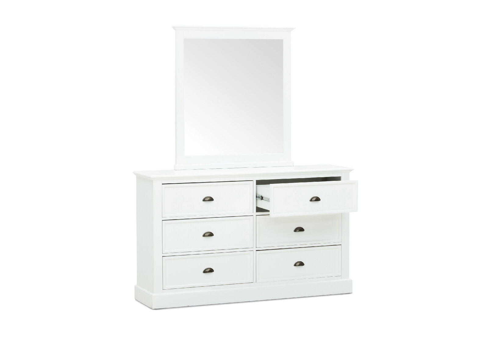 CHRYSTELLE DRESSER WITH MIRROR WHITE
