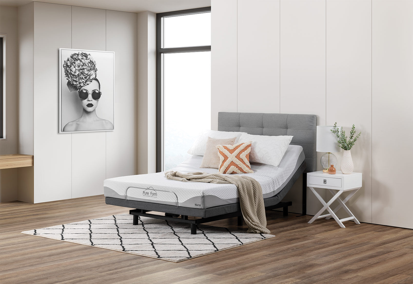 PURE FORM HERA QUEEN MATTRESS WHITE