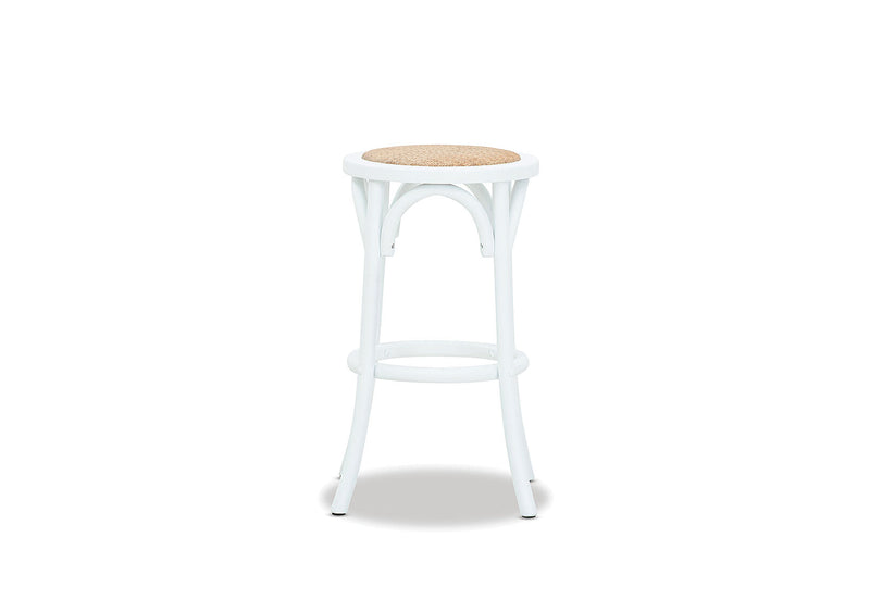 BORDEAUX BACKLESS STOOL ANTIQUE WHITE