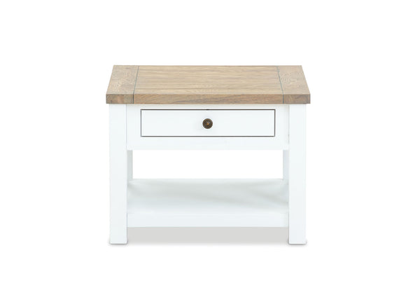 NORMANDY LAMP TABLE WHITE/OAK