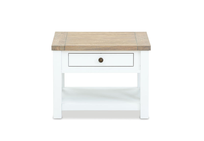 NORMANDY LAMP TABLE WHITE/OAK