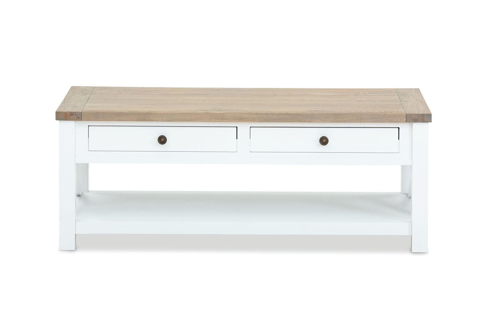 NORMANDY COFFEE TABLE 	WHITE/OAK