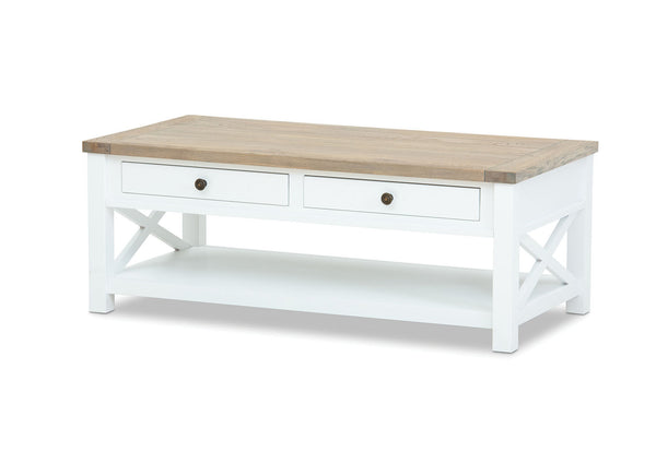 NORMANDY COFFEE TABLE 	WHITE/OAK