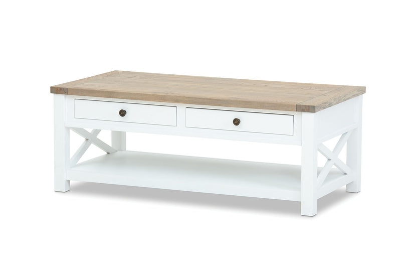 NORMANDY COFFEE TABLE 	WHITE/OAK
