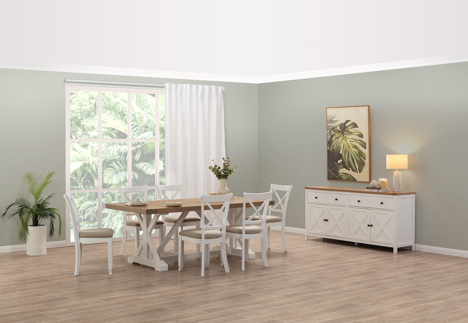 NORMANDY BUFFET WHITE/OAK