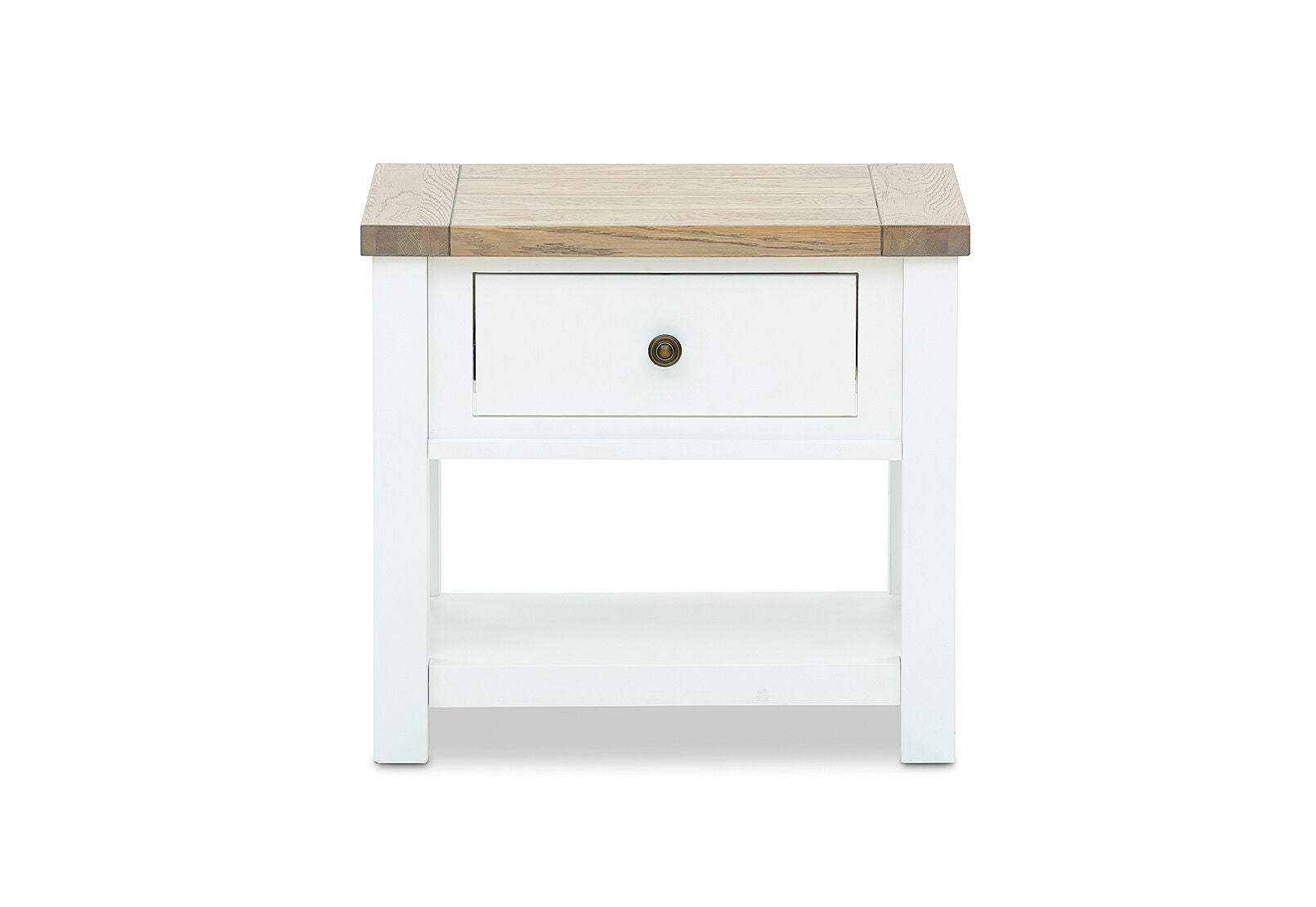 NORMANDY BEDSIDE WHITE/OAK